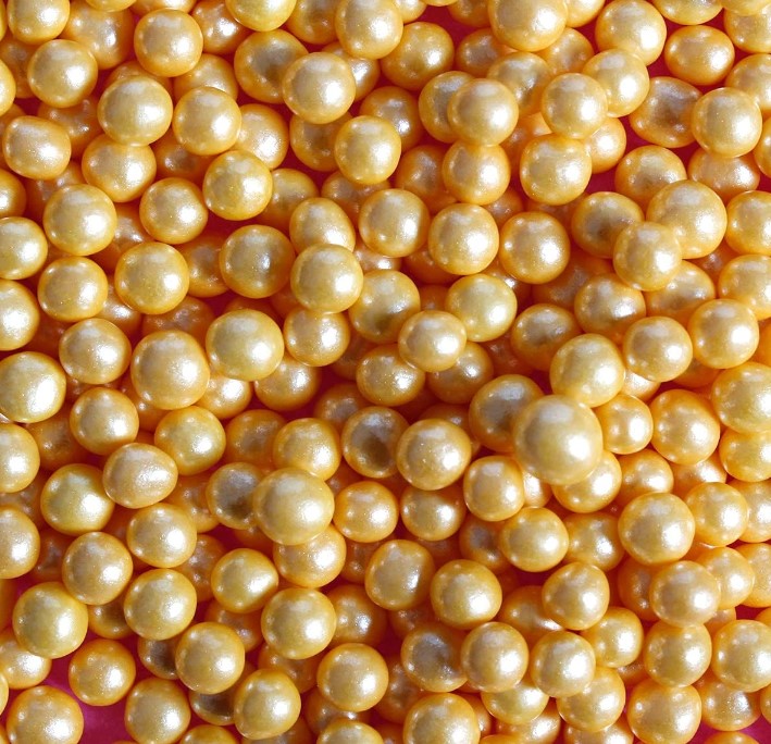 4mm Honey Golden Balls Pearls Sprinkles